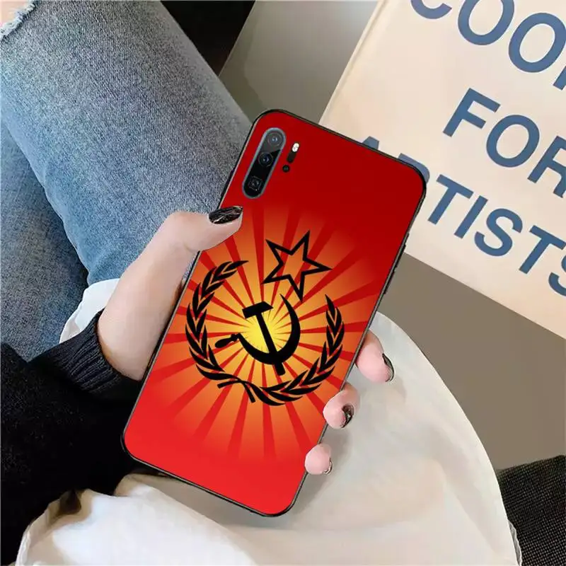 

Soviet Union USSR Grunge Flag Painted Phone Case For Huawei honor Mate P 9 10 20 30 40 Pro 10i 7 8 a x Lite nova 5t