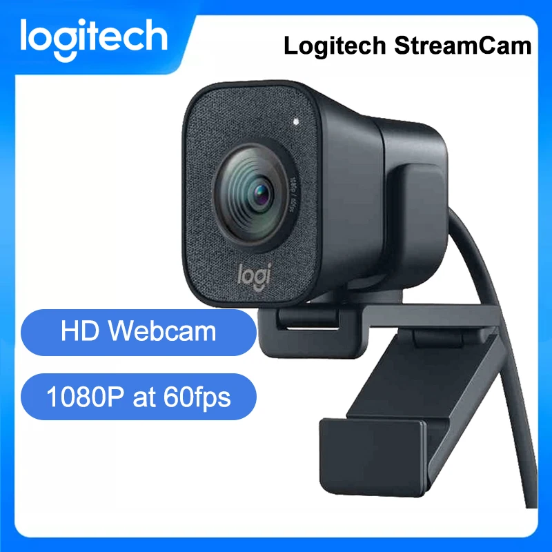 Веб-камера Logitech StreamCam 1080P, 60 кадров в секунду, потоковая веб-камера со встроенным микрофоном, веб-камера для настольного компьютера
