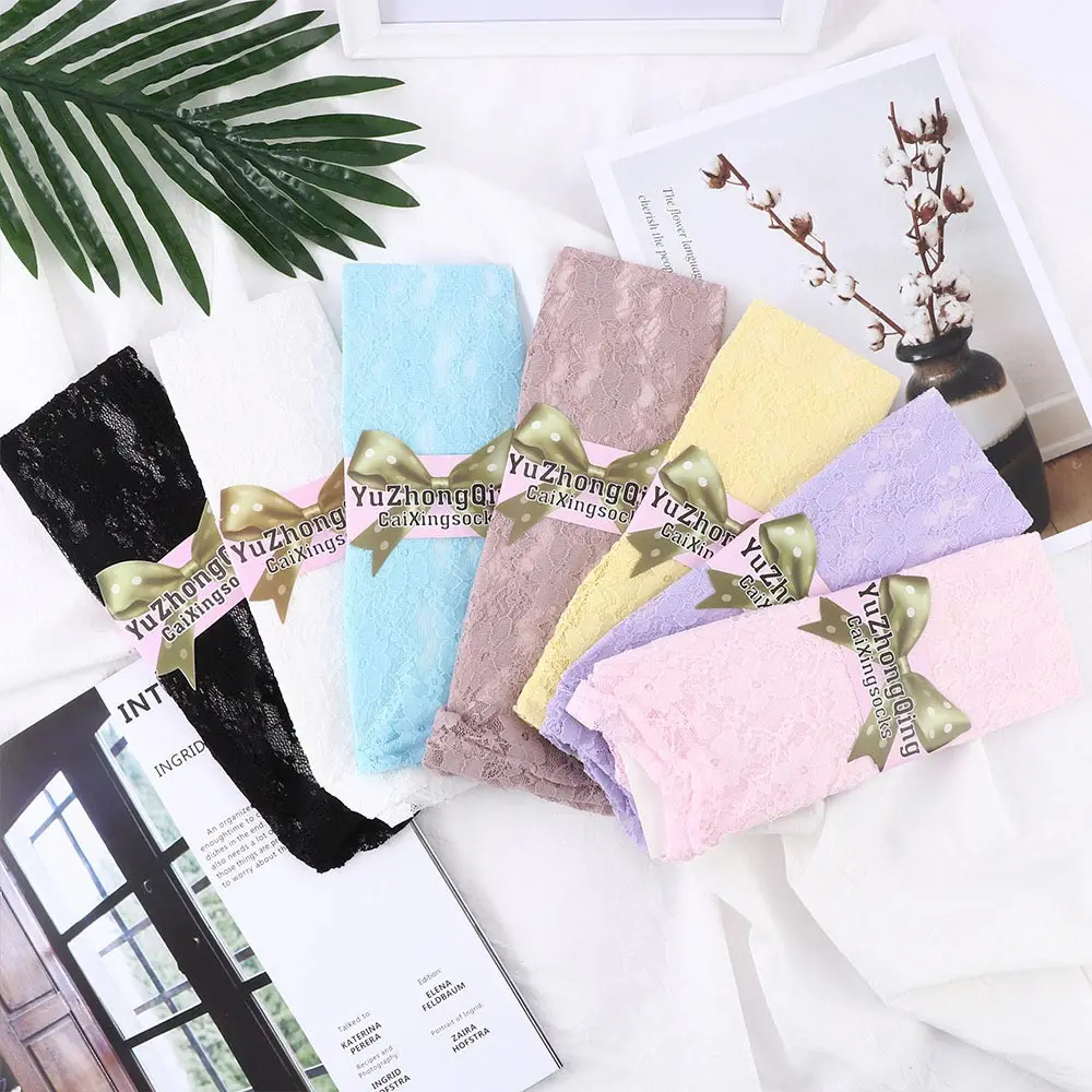 1 пара кружевных носков в стиле ретро модные женские сексуальные невидимые с