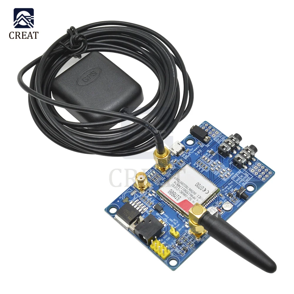 

SIM808 модуль GSM GPRS GPS макетная плата Беспроводная SMA с GPS антенной для Arduino Diy Electronic