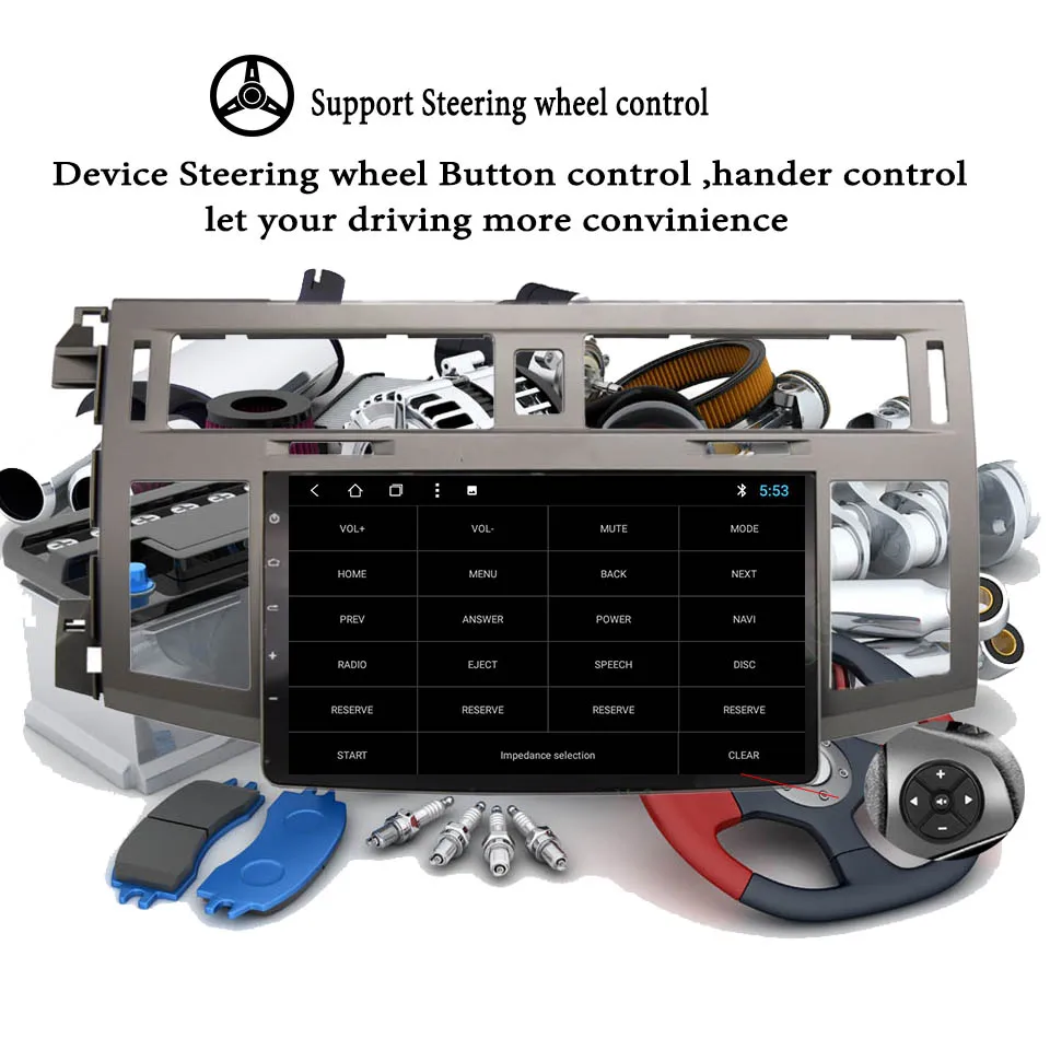 1024*600 Octa Core автомобильный dvd-плеер на основе Android для Toyota Avalon 2007 2008 2009 2010 2011 автомобильное радио с GPS навигации Мультимедиа BT WI-FI