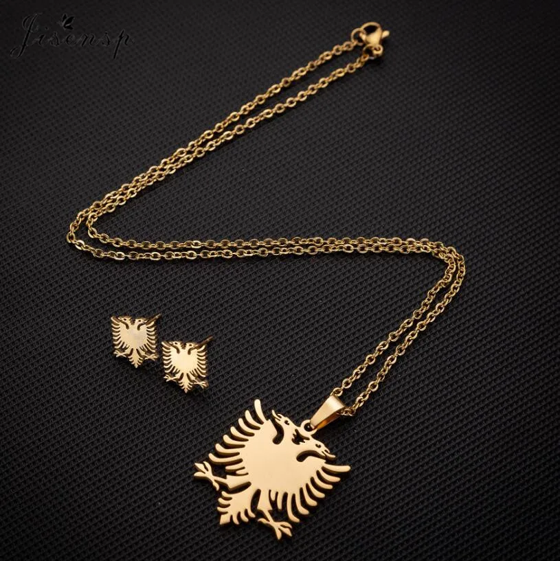 Ювелирный Комплект из колье и серёг с кулоном |