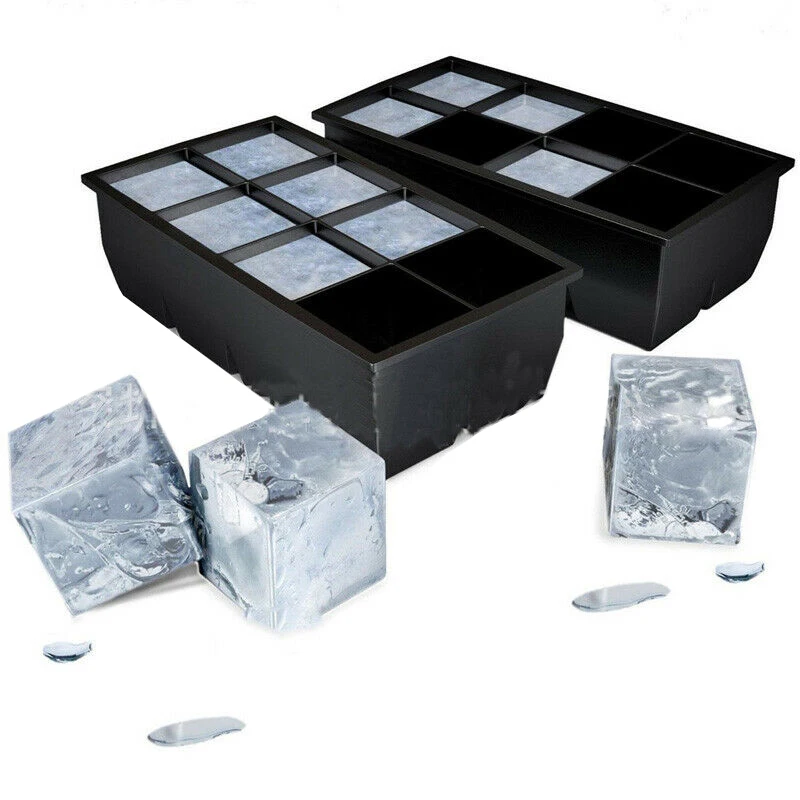 

Silicone Ice Cube Maker 8-Cavity DIY Ice Maker Ice Cube Trays Molds For Ice Candy Cake Pudding Chocolate Whiskey Molds Tool