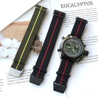 zulu nato watch band 60s french troops parachute elastic nylon watchband mans universal smartwatch wrist strap 20mm 22mm