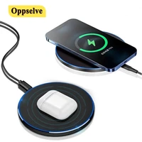 15w led wireless charger for iphone 12 11 pro xs max fast wireless charging pad for samsung xiaomi slim wireless phone charger