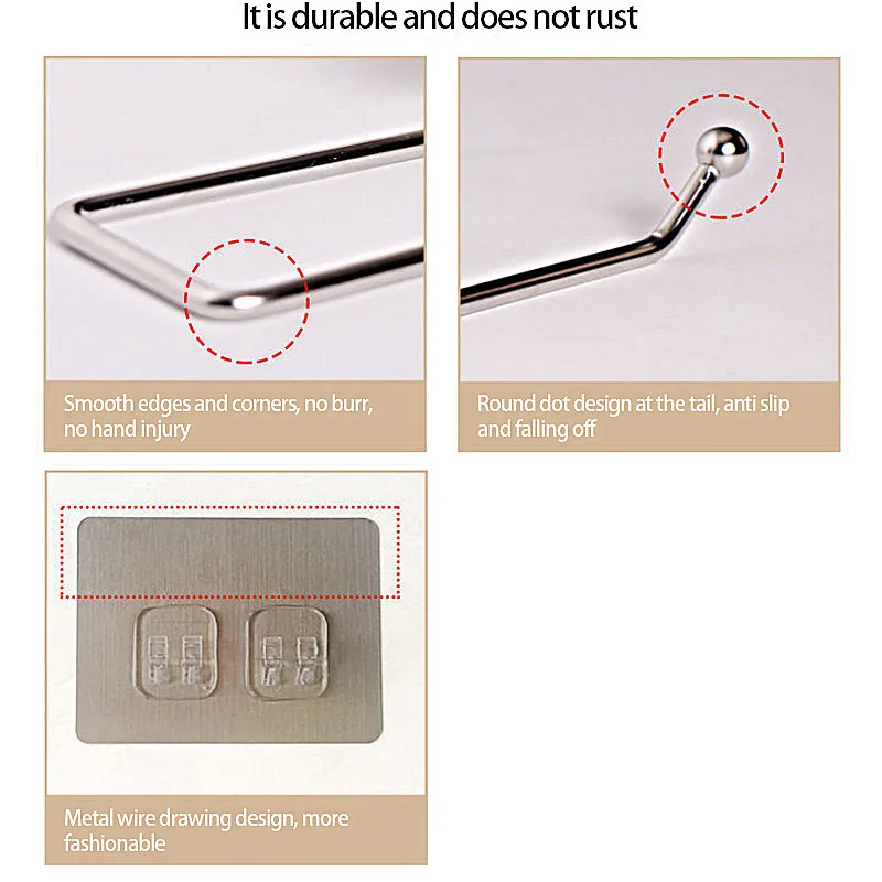 Самоклеящийся держатель для полотенец вешалка кухни под шкаф и стаканов