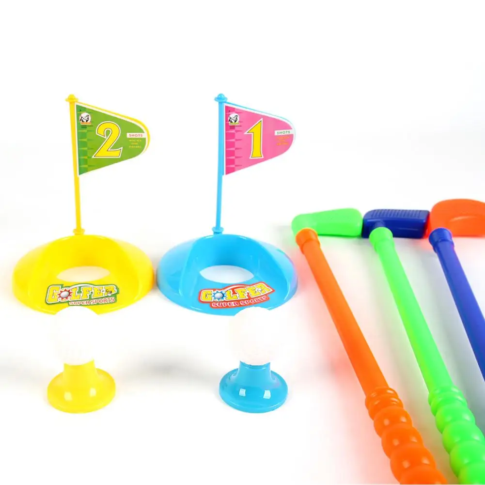Детский мини гольф клуб мяч флаг набор Профессиональные Дети Открытый Гольф