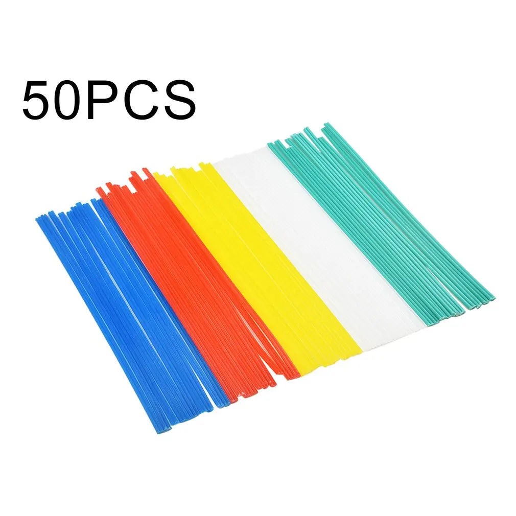 

50 Pieces Plastic Welding Rods 25cm For Automobile Bumpers Plastic Welding Rods Fairing Welding Sticks For Plastic Welder
