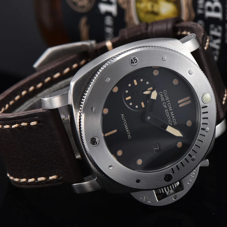 Автоматические механические часы мужские светящиеся водонепроницаемые с датой