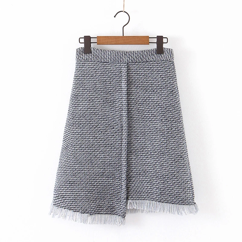 2019 New Design Women Autumn Winter Shirt SKirt High Waist Irregular Hem Female Skirts Plaid | Женская одежда