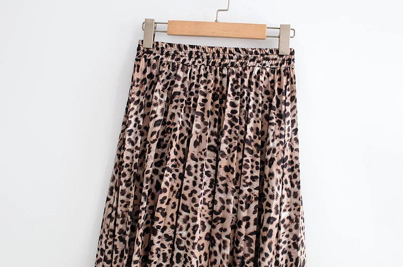 women stylish leopard print pleated skirt snake faldas mujer Sexy Vintage Women Skirts 2020 Feminine Korean Style Clothes | Женская