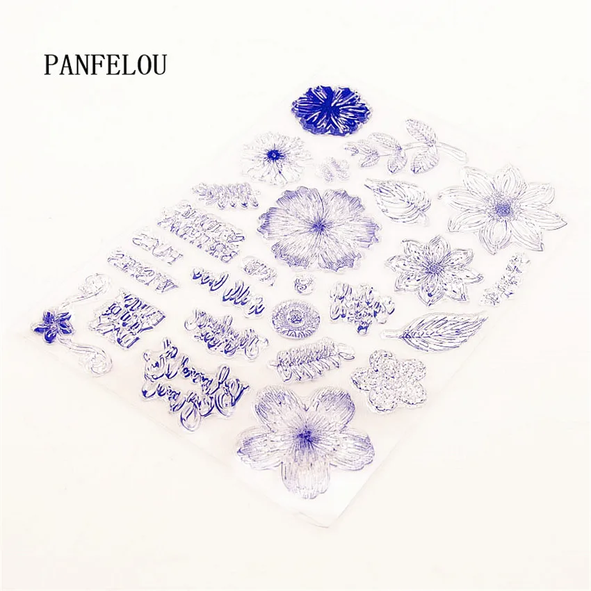 Прозрачный силиконовый штамп PANFELOU 15x21 см с изображением пригласительных