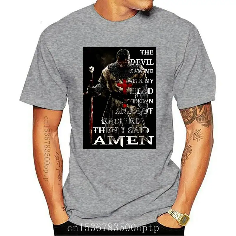 

New Templar Knight The Devil Amen Cotton Shirt