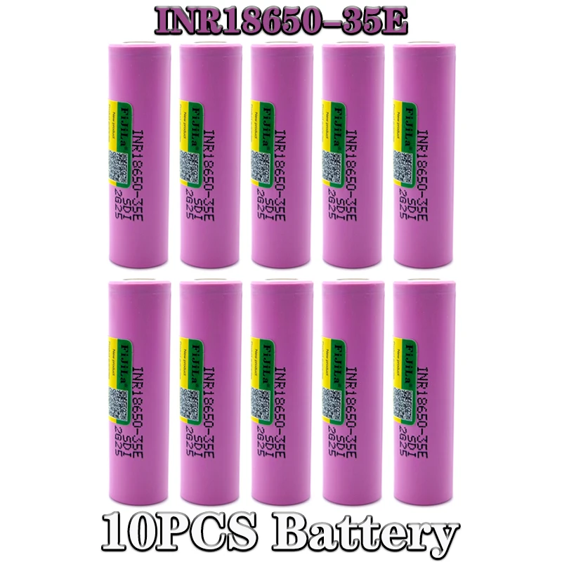 

2021 New INR18650-35E 20A discharge 3.7V 3500mAh 18650 rechargable Battery+Free shipping by air