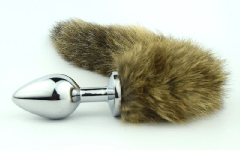 Три размера Металлические анальные игрушки лисий хвост Анальная пробка