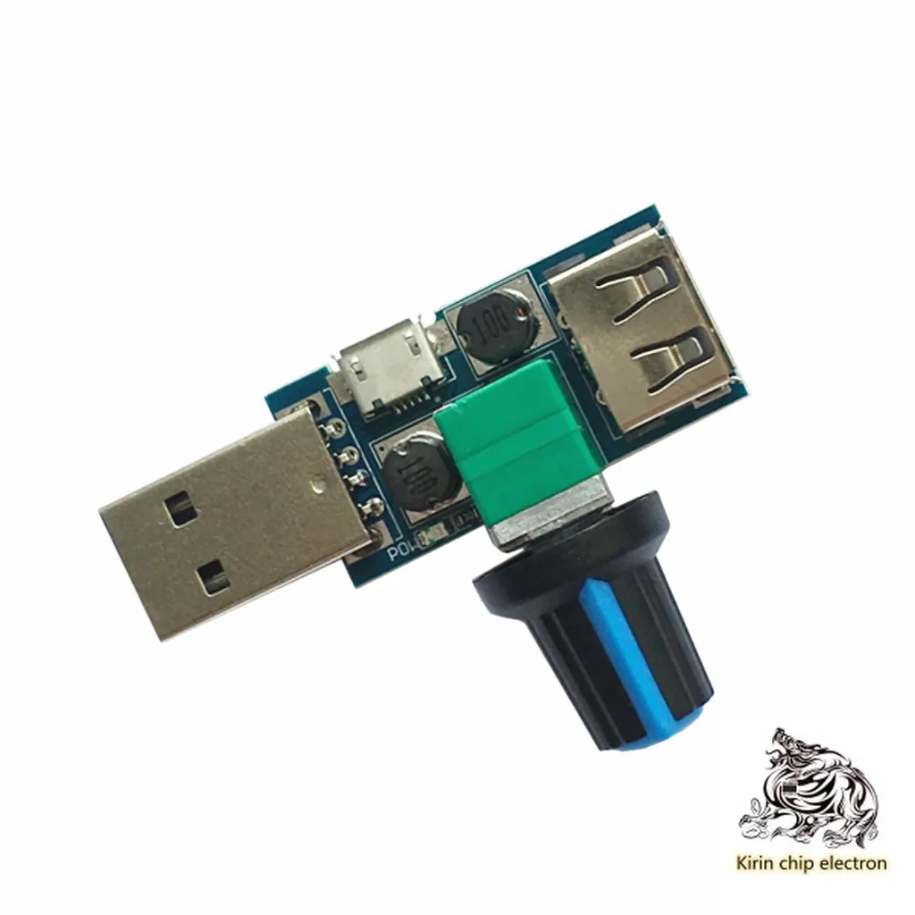 USB-вентилятор 5 шт./лот регулятор скорости ветра громкости воздуха отвод тепла