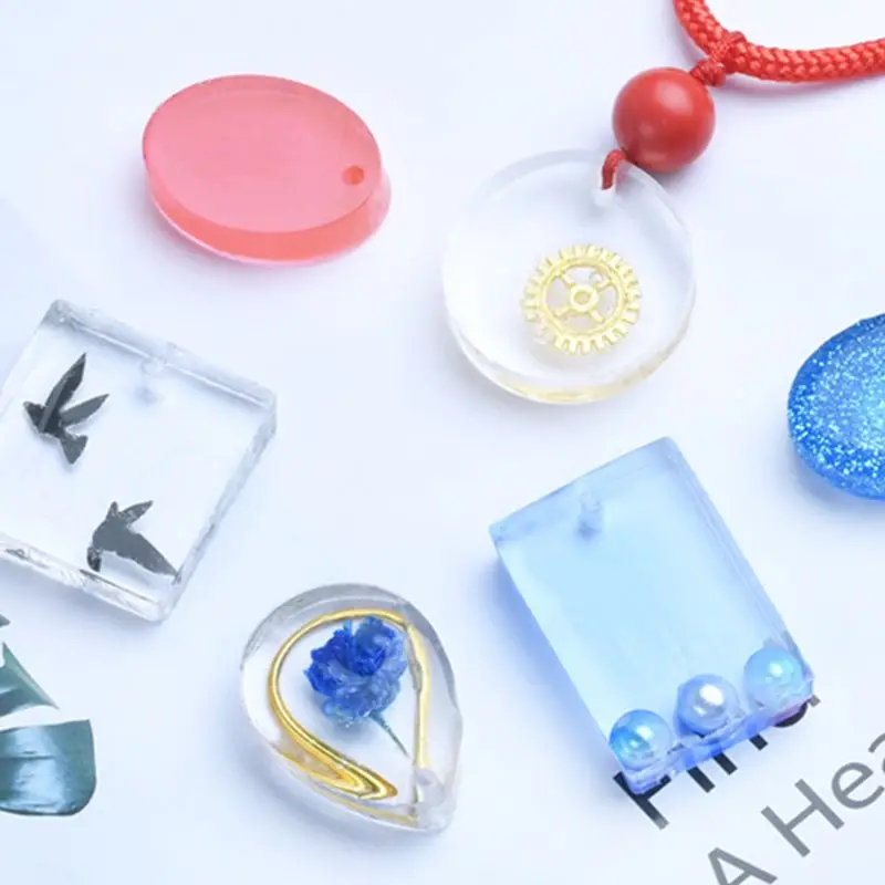 

Crystal Cluster Hollow Mirror Epoxy Mold DIY Pendant Making Silicone Molds