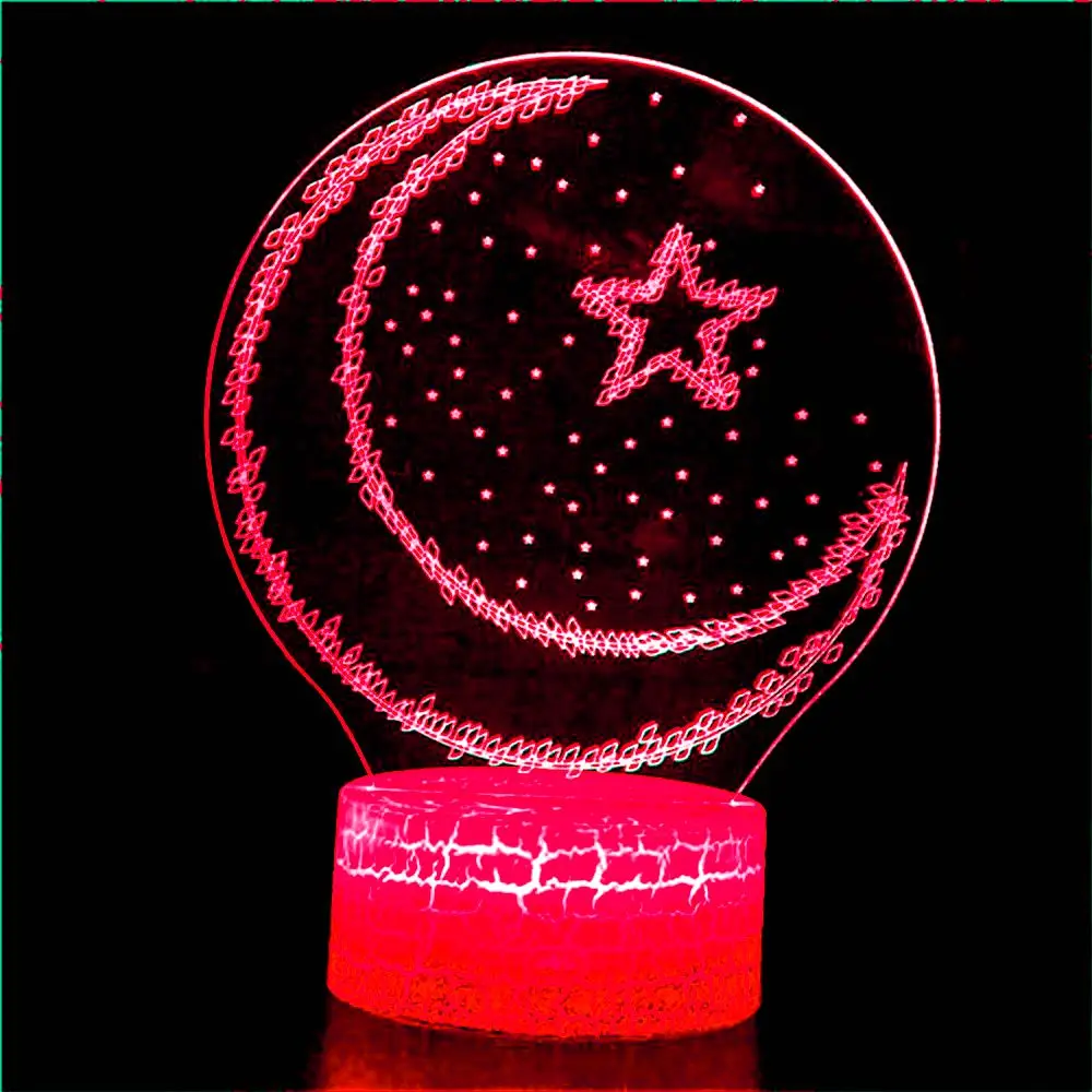 

Colorful sensor touch remote control light 3D night light starry sky glowing stars moon glowing atmosphere light rainbow light