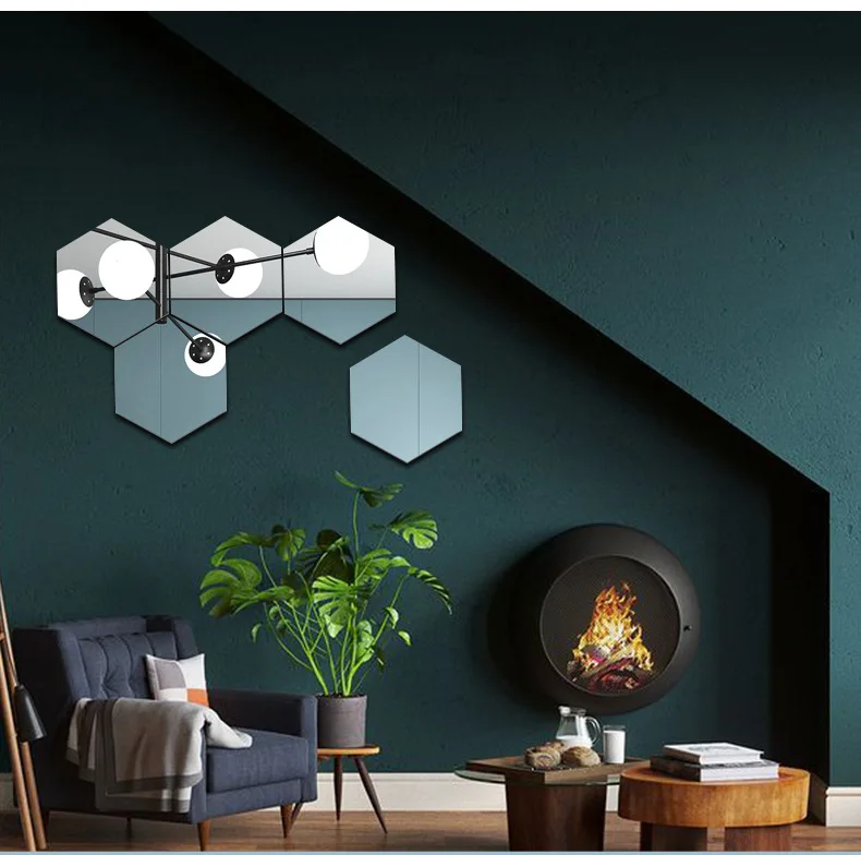 Зеркальные наклейки на стену самоклеящиеся с защитой от падения высокое