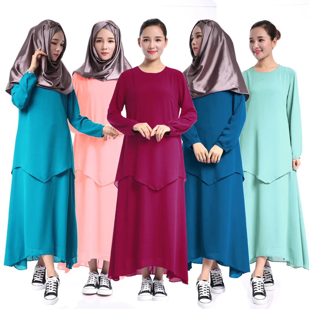 Мусульманские женские платья Robe Islam Ropa Arabe Mujer мусульманская женская одежда