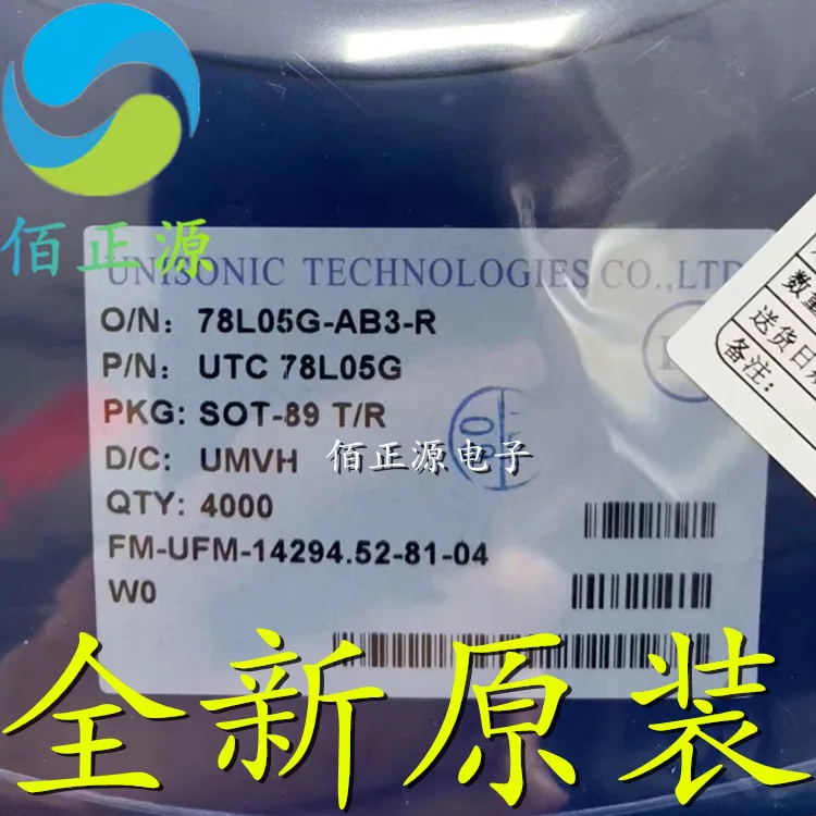 100% оригинальная Φ New 78L05G 78L05G-AB3-R SOT-89 (10 шт./лот)