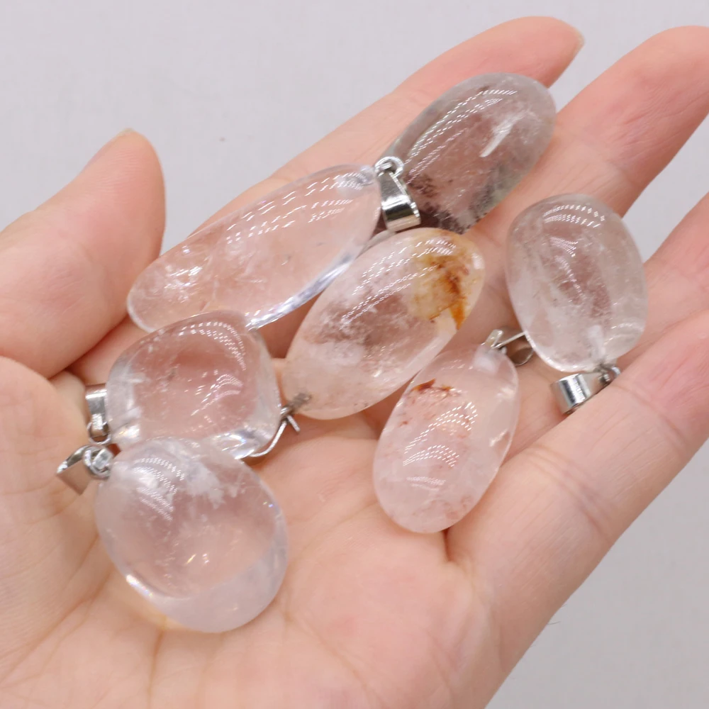 

Natural Semi-precious Stone Pendant Irregular Quartz for DIY Jewelry Making Necklace High Quality Gift