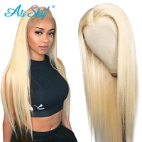 alisky 613 lace frontal wig brazilian straight lace front human hair wigs pre plucked with baby hair 4x4 transparent lace wig