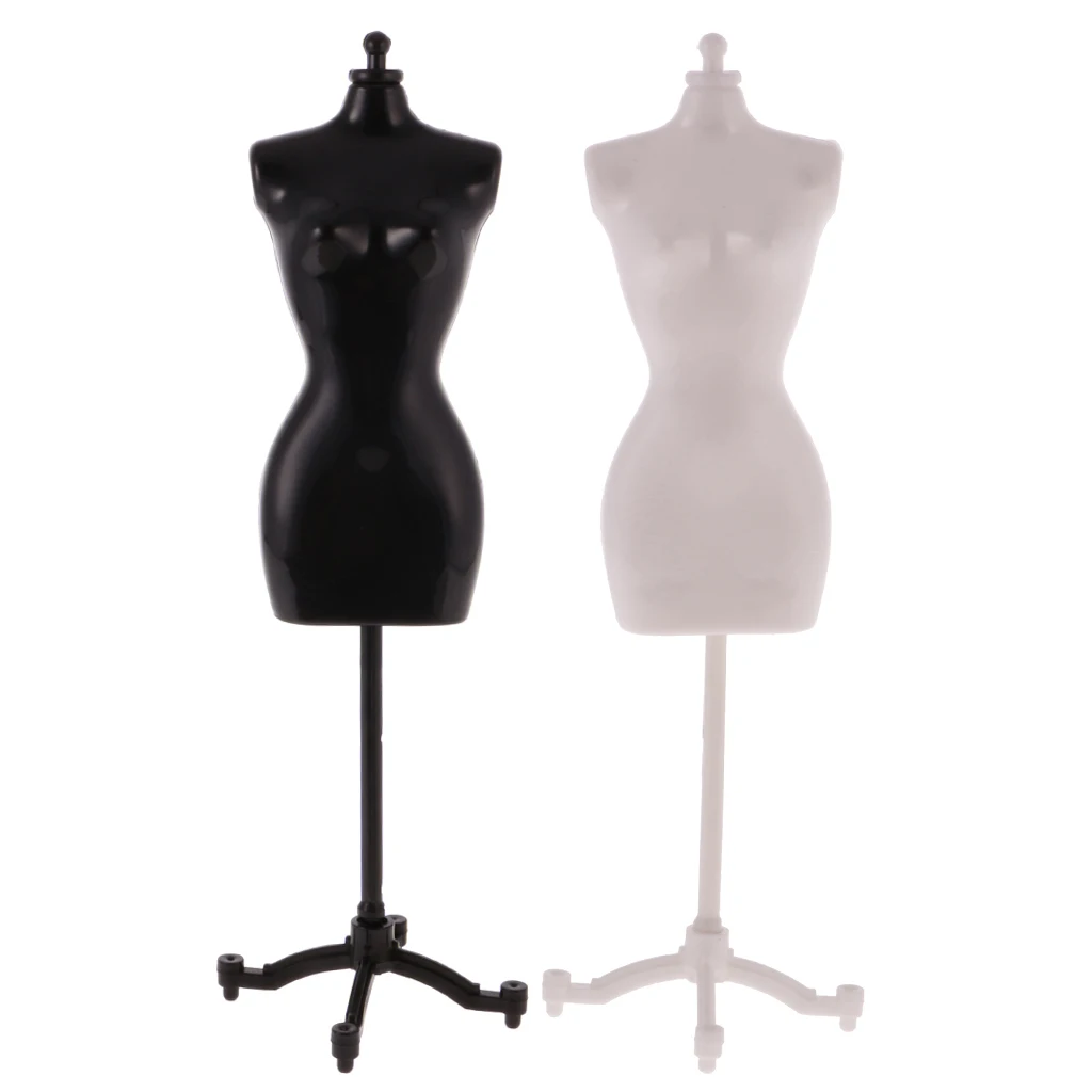 

2 Pieces Detachable Clothing Dress Display Model Stand Holder for Doll
