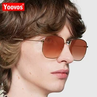 yoovos alloy sunglasses men retro luxury brand designer sunglasses women eyeglassesvintage mirror gafas de sol de los hombres
