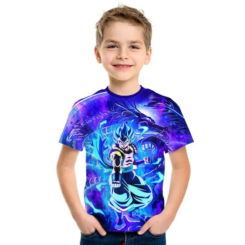Мяч Дракон аниме футболка для мальчиков и девочек 3D принт Веджета супер сайян