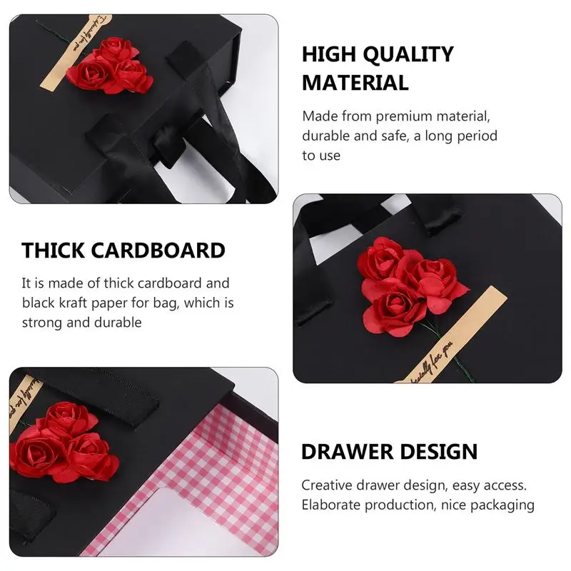 

2Pcs Drawer Type Festival Gift Box Party Gift Packing Handbag