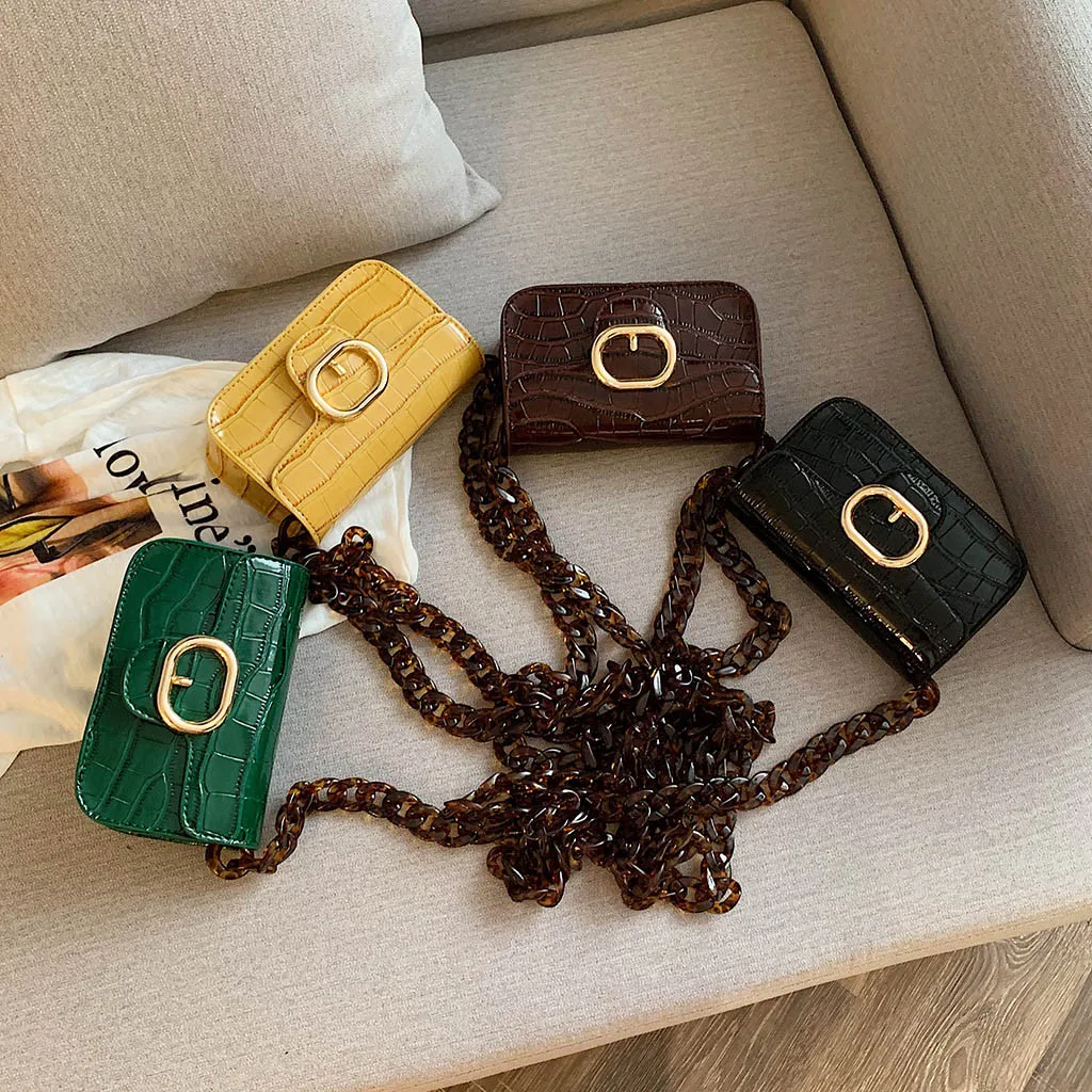 Женская модная акриловая сумка на цепочке Высококачественная универсальная