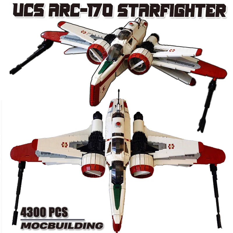 

Space Wars UCS ARC-170 Starfighter NEW Star Plan MOC Building Blocks Ultimate Collector Series DIY Assembly Toys Children's Gift