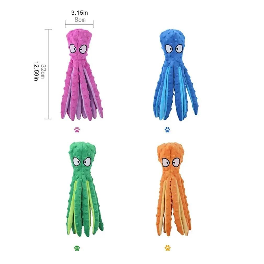 

Dog's Intelligence And Bite Resistant Vocal Toy 8 Legs Octopus Pet Dog Cat Toys Pet Plush Toy Durable Vocal Toy