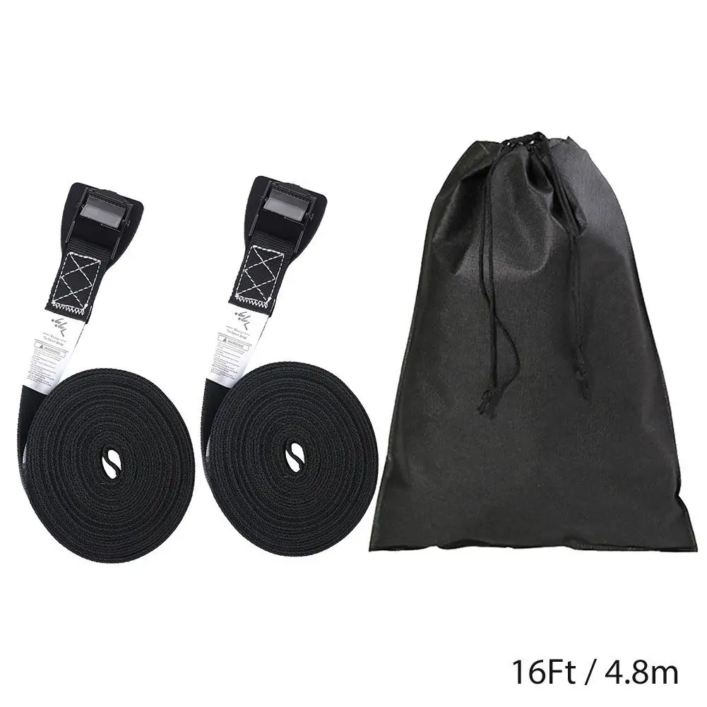 

16Ft/4.8m Black Tie Down Strap Strong Ratchet Belt Luggage Bag Cargo Lashing Strap With Metal Buckle