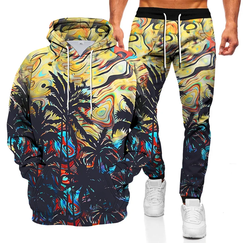 

2021 3D Printing Pattern Autumn Casual Soft And Comfortable Long Sleeve Sweater Hip Hop Printing Technology Suit