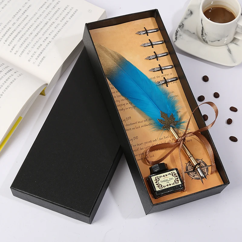 Европейская ретро Высококачественная перьевая ручка dip pen английская Подарочная
