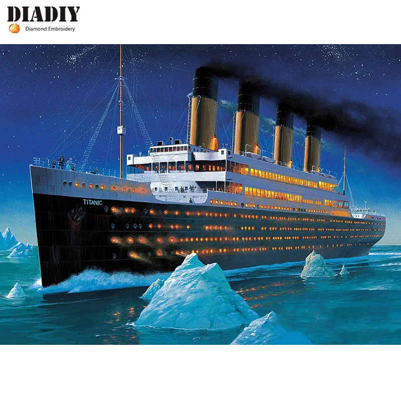 Полный квадратный/круглый дрель diy 5d алмазная живопись &quotТитаник&quot Алмазная