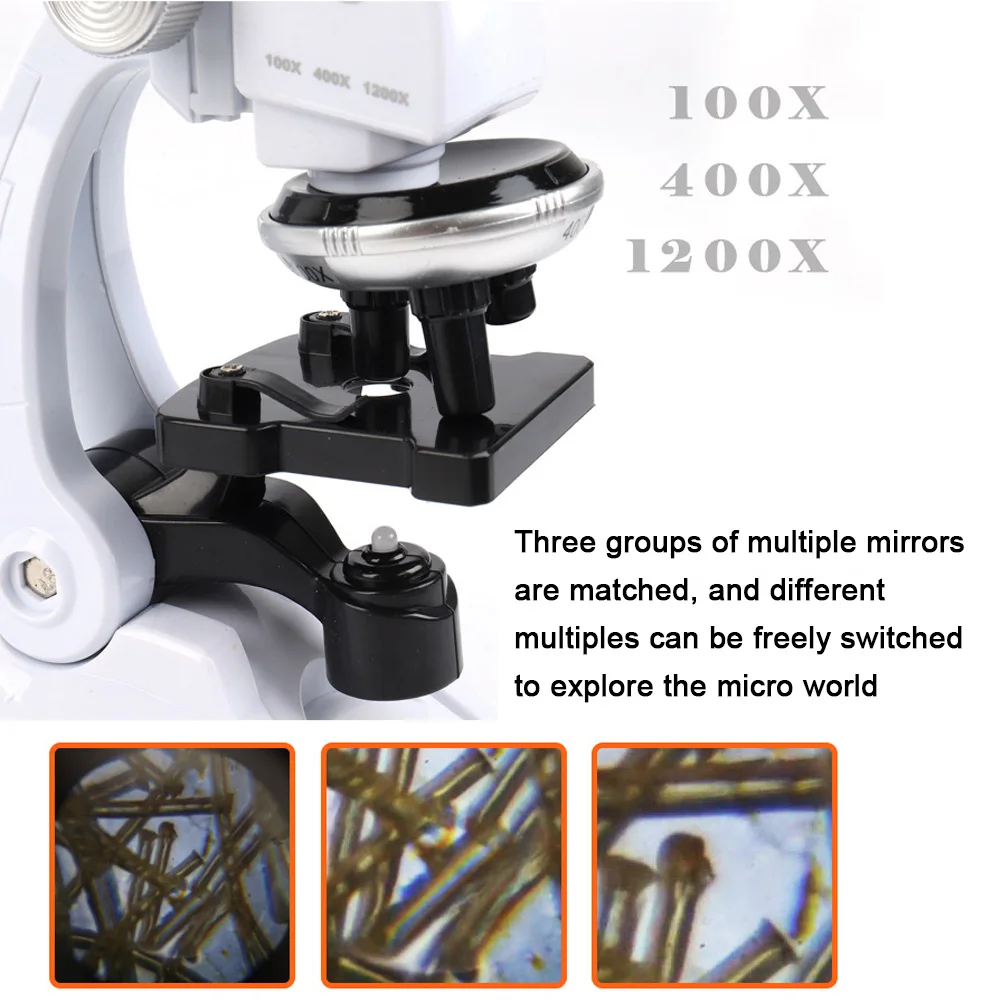

Children's Microscope Suit With Phone Holder Simulation High Definition 1200 Times Microscope Science Education Microscope Kit