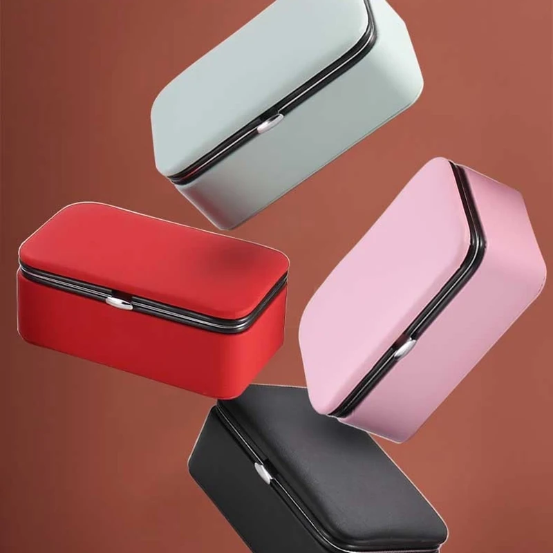 

New Girl Portable Jewelry Box Travel Case Essential Ring Earrings Necklace Handmade Ladies Multi-function Storage Box Gift Box