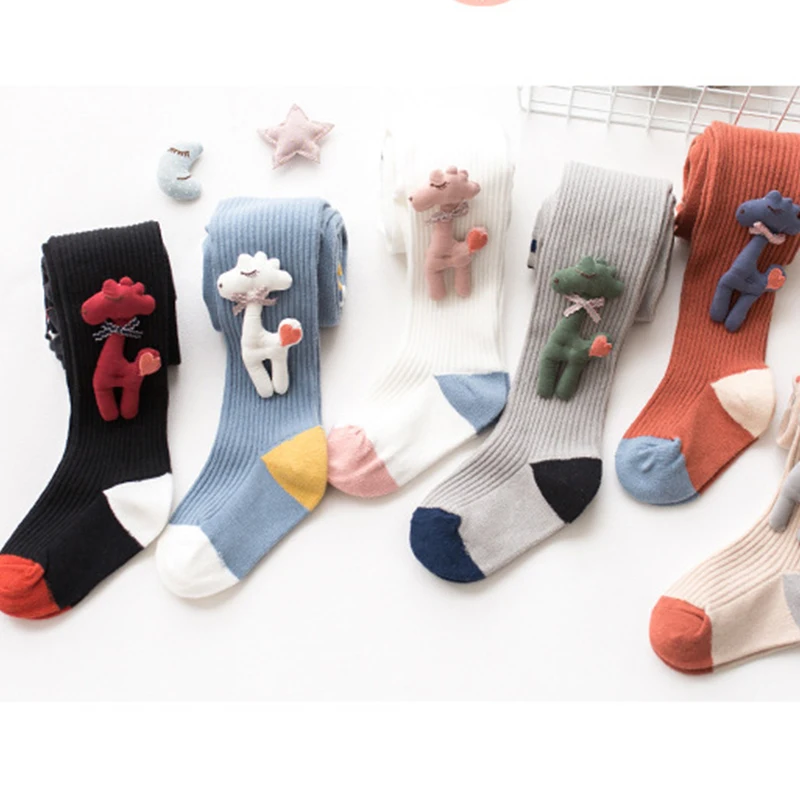 Детские колготки для девочек с мультяшным оленем детские мультяшными животными