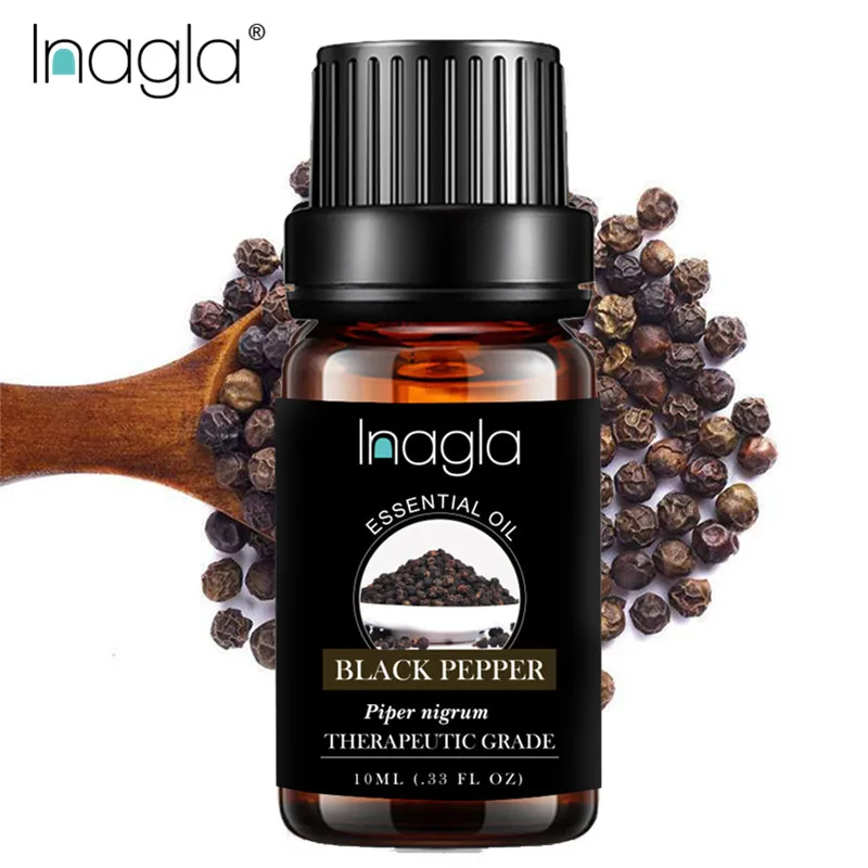 

Эфирные масла черного перца Inagla, 10 мл, 100% чистые натуральные эфирные масла для ароматерапии, диффузоры, домашний уход за воздухом