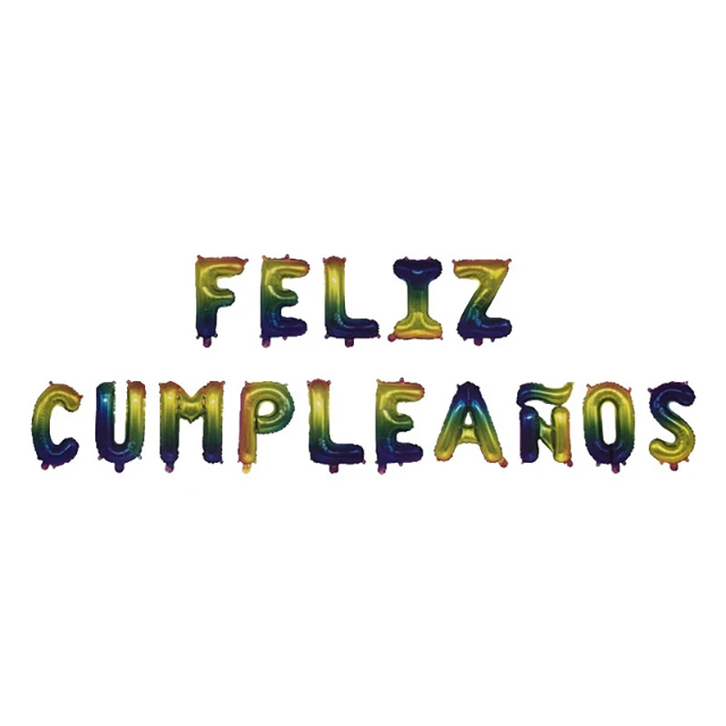 16 дюймов Испания FELIZ cumpleaños письмо воздушный шар из фольги Happy Birthday Алфавит День