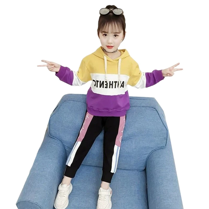 

Children Girls Autumn Print Clothing Set 2Pcs Baby Long Sleeve Thin Sweatshirt+Pants 2pcs kids Infant Girls Sport Tracksuit Wear