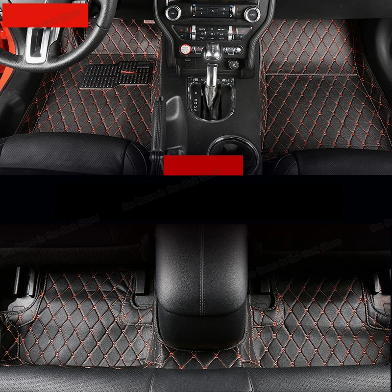Автомобильные коврики из волоконной кожи lsrtw2017 для ford mustang 2015 2016 2017 2018 2019 2020 2021