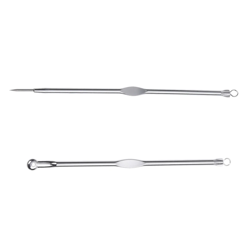 

Stainless Steel Blackhead Acne Blemish Pimple Extractor Remover Needle + Clip CNIM Hot