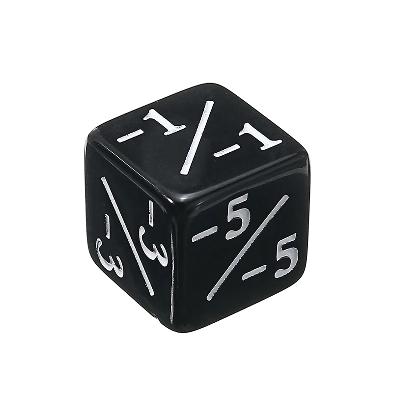 5 шт./компл. черные игральные кости 6 сторона отрицательный 1/ 1 6/6 счетчики кубики