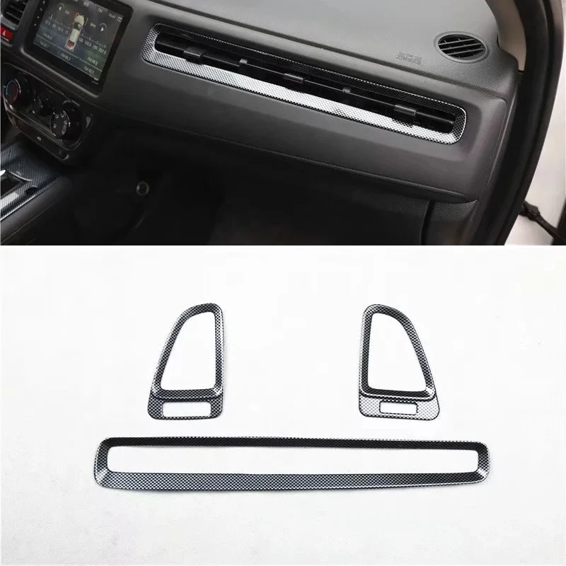 

Для Honda Vezel 2015-2017 левый руль 3 шт. углеродное волокно ABS автомобильный передний Кондиционер Вентиляционный Выход крышка отделка автостайлинг