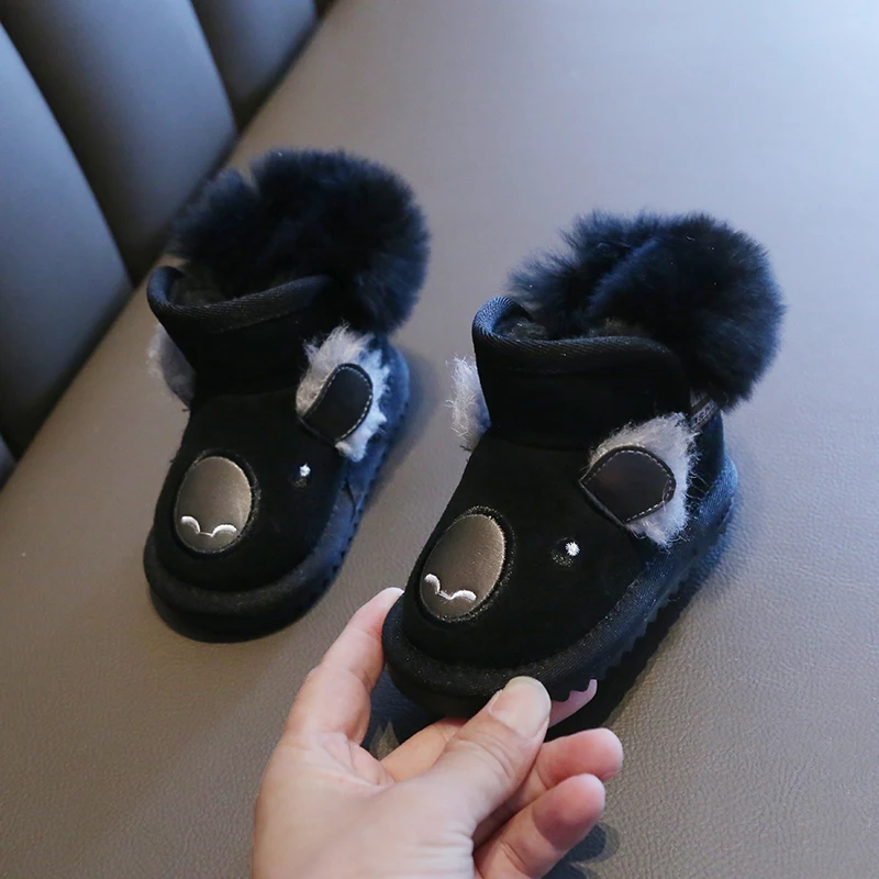 2019 г. Зимние детские зимние ботинки для малышей мальчиков и девочек нескользящая