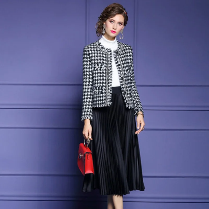 2021 модные осенне-зимнее Пышное аромат офисные женские туфли тысяч птица твидовое